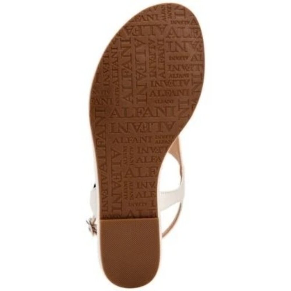 Alfani Thong Sandals Hayyden Faux Suede Dressy Slingback Womens White 5.5 M - Picture 5 of 6